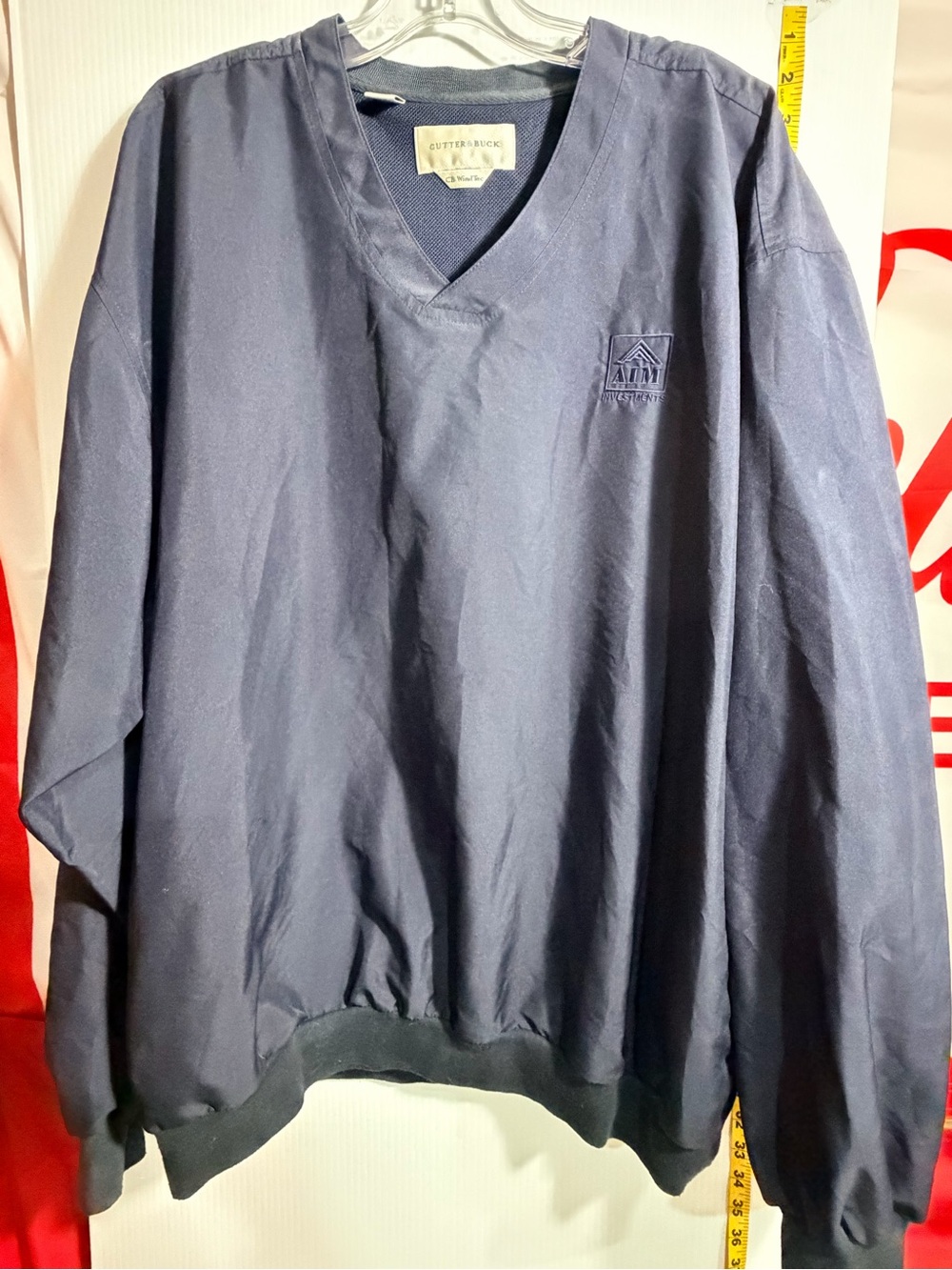 Cutter & Buck Men's Navy V-Neck Lightweight Pullover